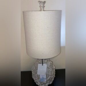 Rachel Ashwell Shabby Chic Designs Wooden Flower Petals Beige Lamp New